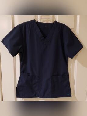 NAVY BLUE SCRUBS TOP